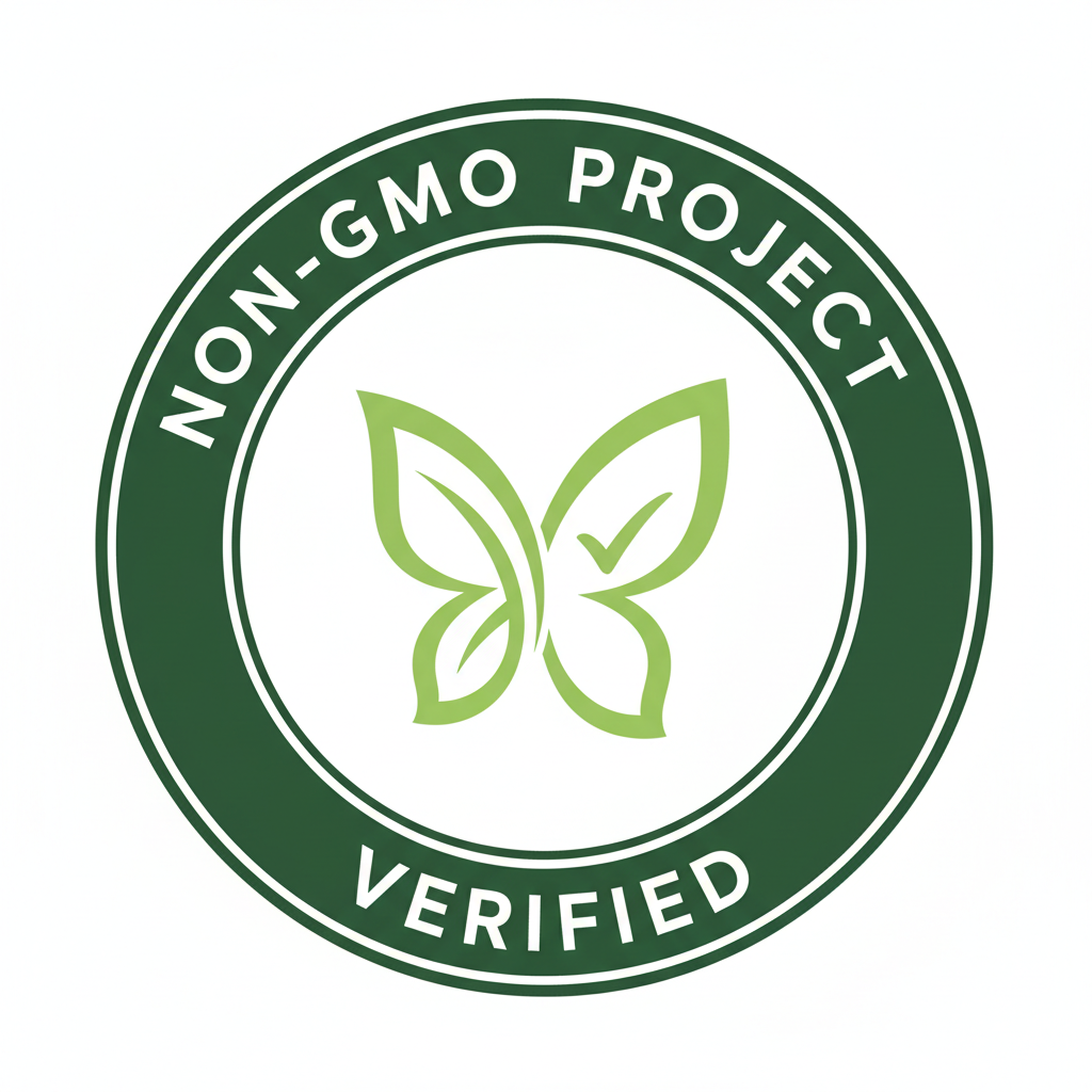 Non-GMO Project verified butterfly logo certification