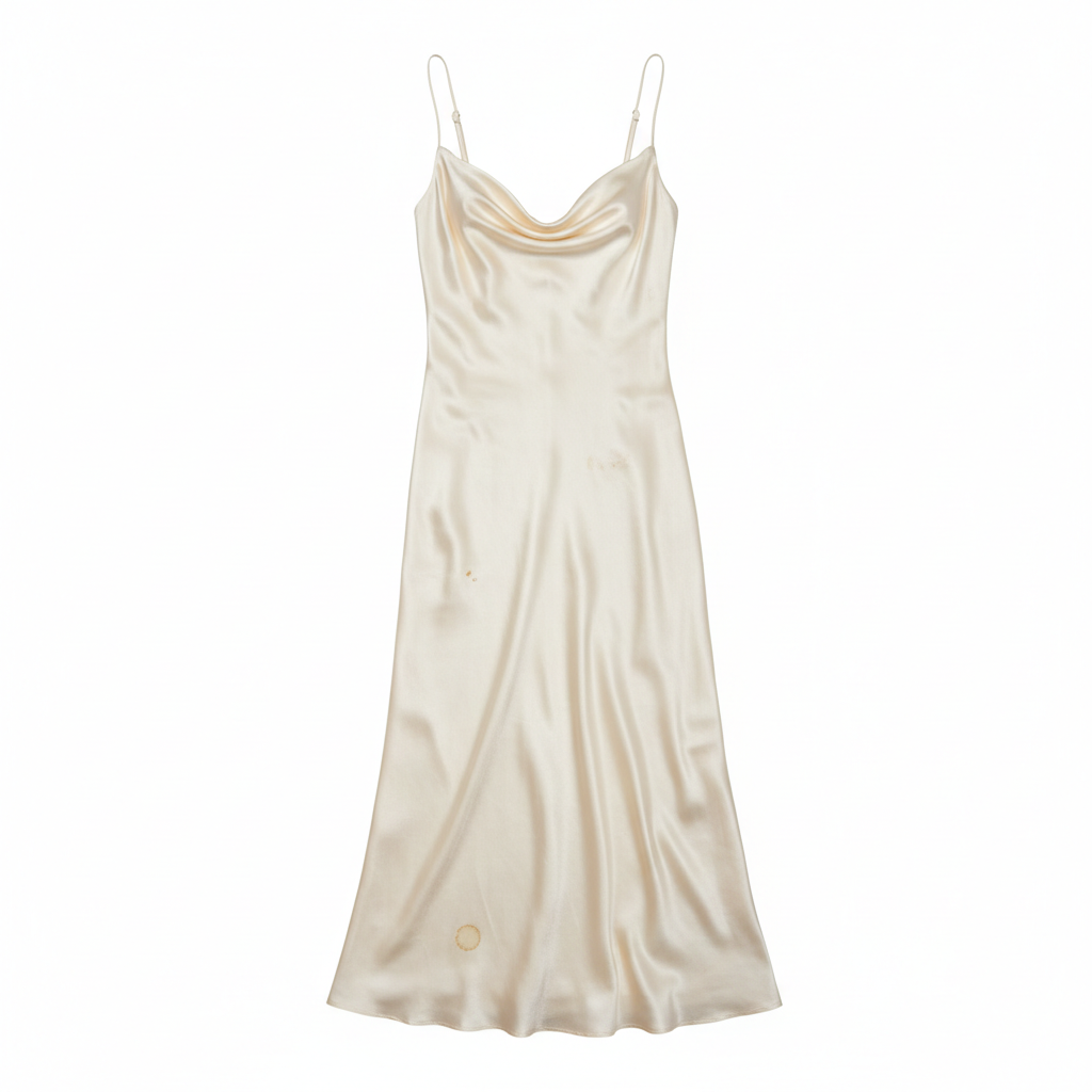 Spaghetti strap floral print slip dress in soft lavender on model