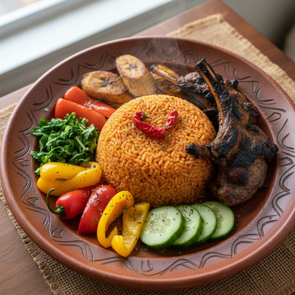 Cuisinière préparant un plat traditionnel africain dans une grande marmite