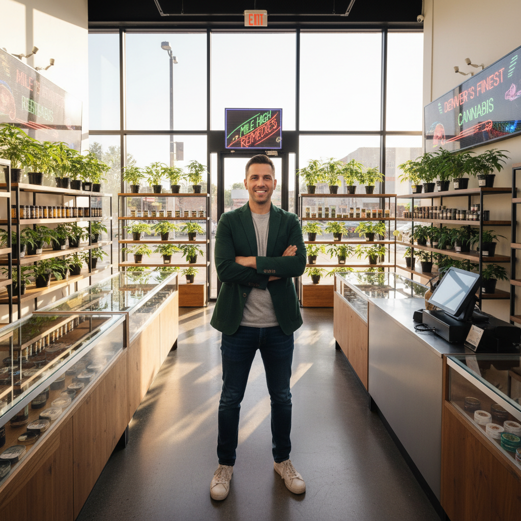 Derek Simmons, cannabis dispensary co-owner in Denver