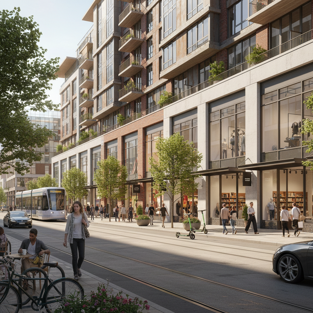 Mixed-use development with retail and apartments in Johannesburg South Africa