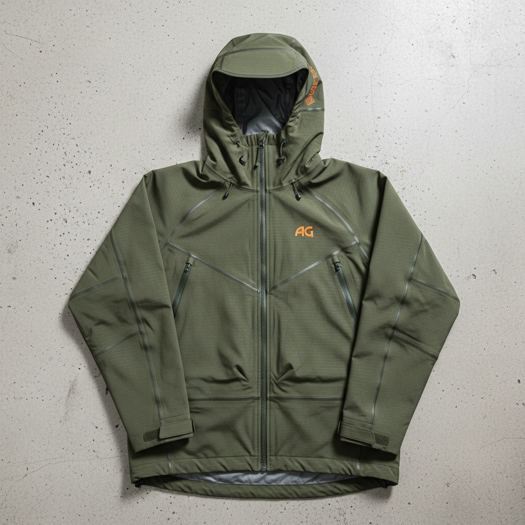 Orange GORE-TEX shell jacket