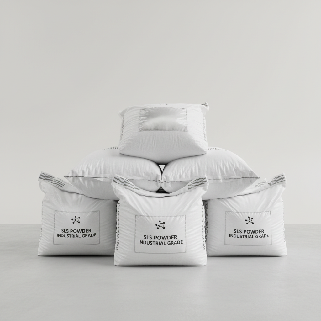 White acrylic processing aid powder in industrial bags