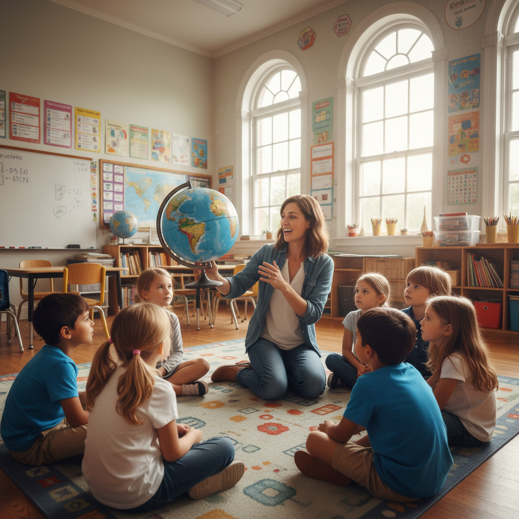 Kavya, social studies teacher