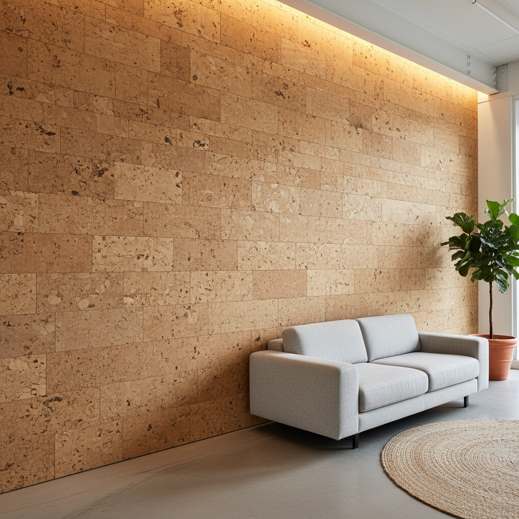 Natural edge maple decorative wood wall panel with satin finish in a modern interior space