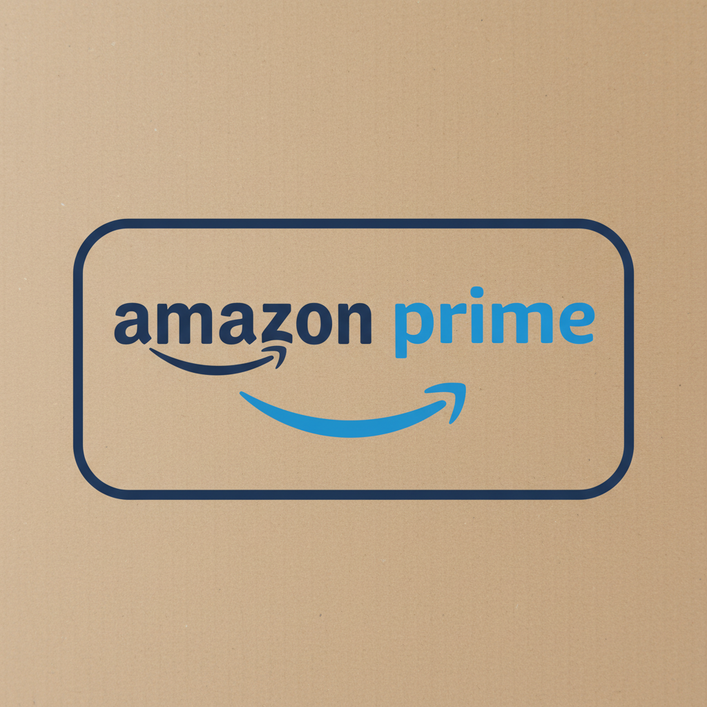 Amazon shopping box with smile logo on cardboard
