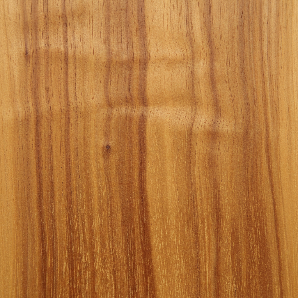 Close-up of A-grade kiln-dried teak wood grain texture showing rich honey color and tight grain