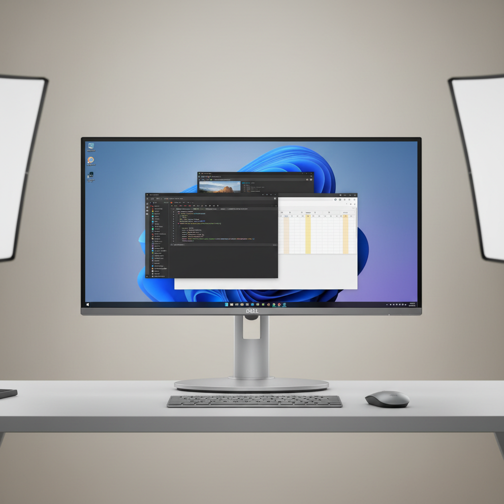 Dell UltraSharp 4K monitor showing desktop interface