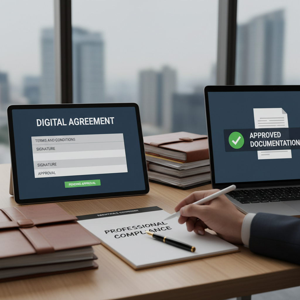 Document de devis et contrat numérique