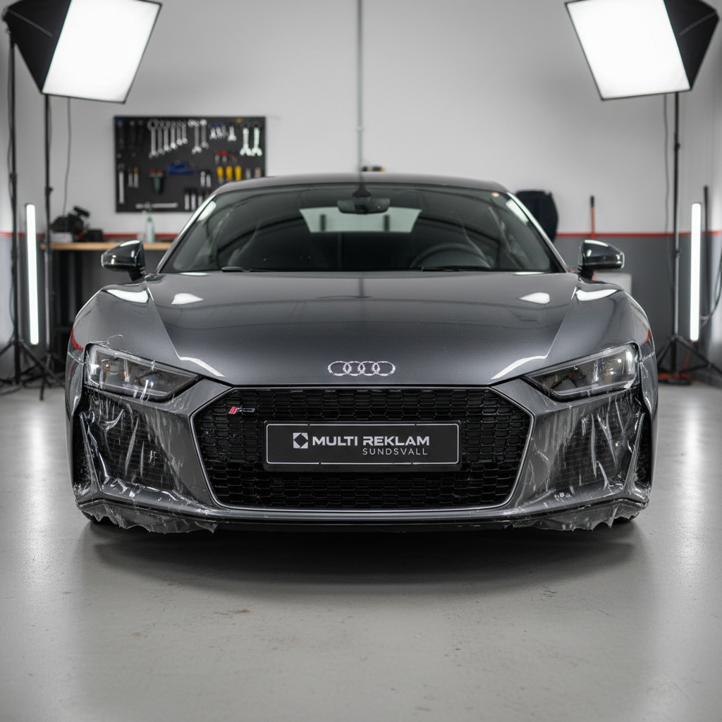 PPF stenskottsskydd applicerat på bil — Multireklam Sundsvall