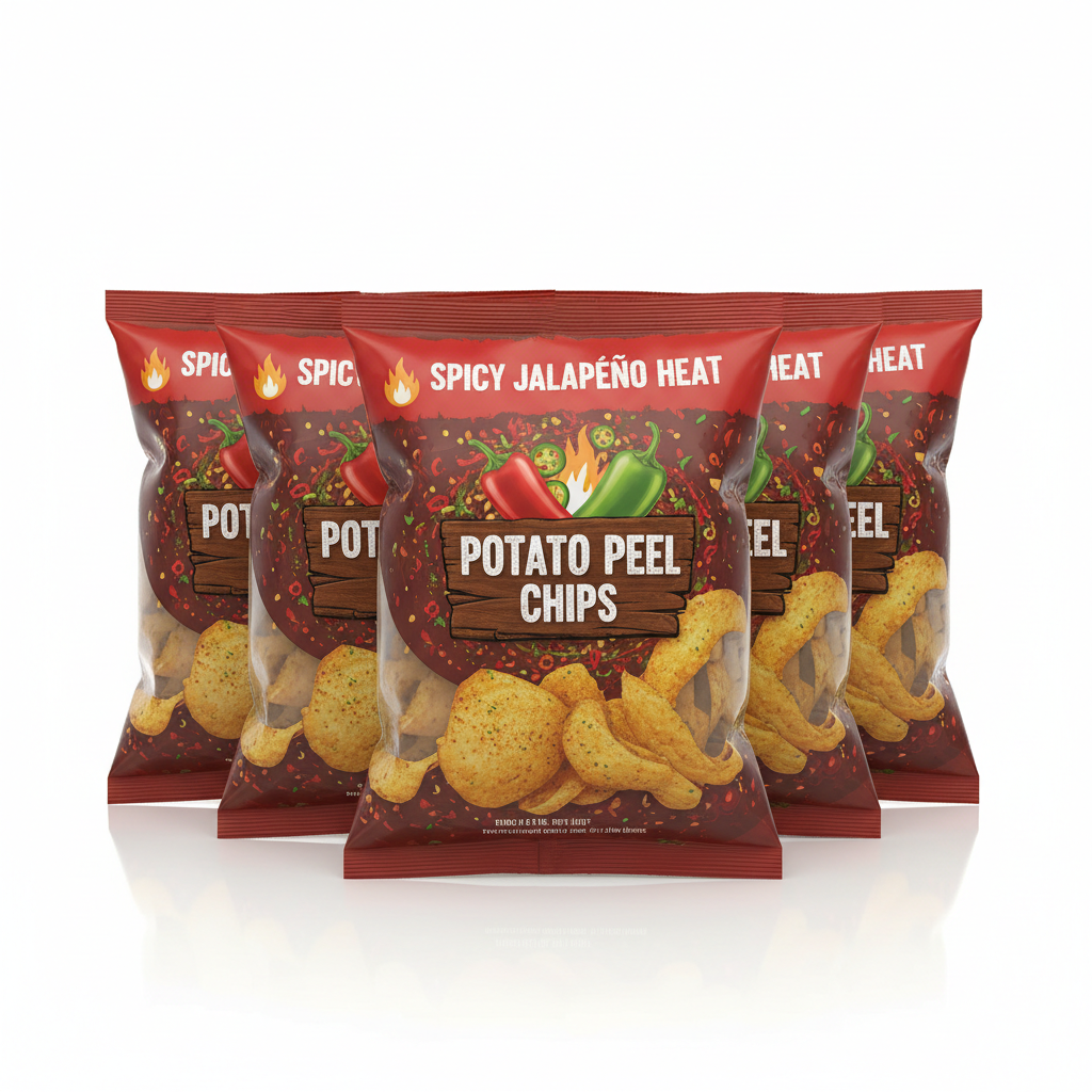 Miss Vickies jalapeño kettle cooked potato chips in a green bag
