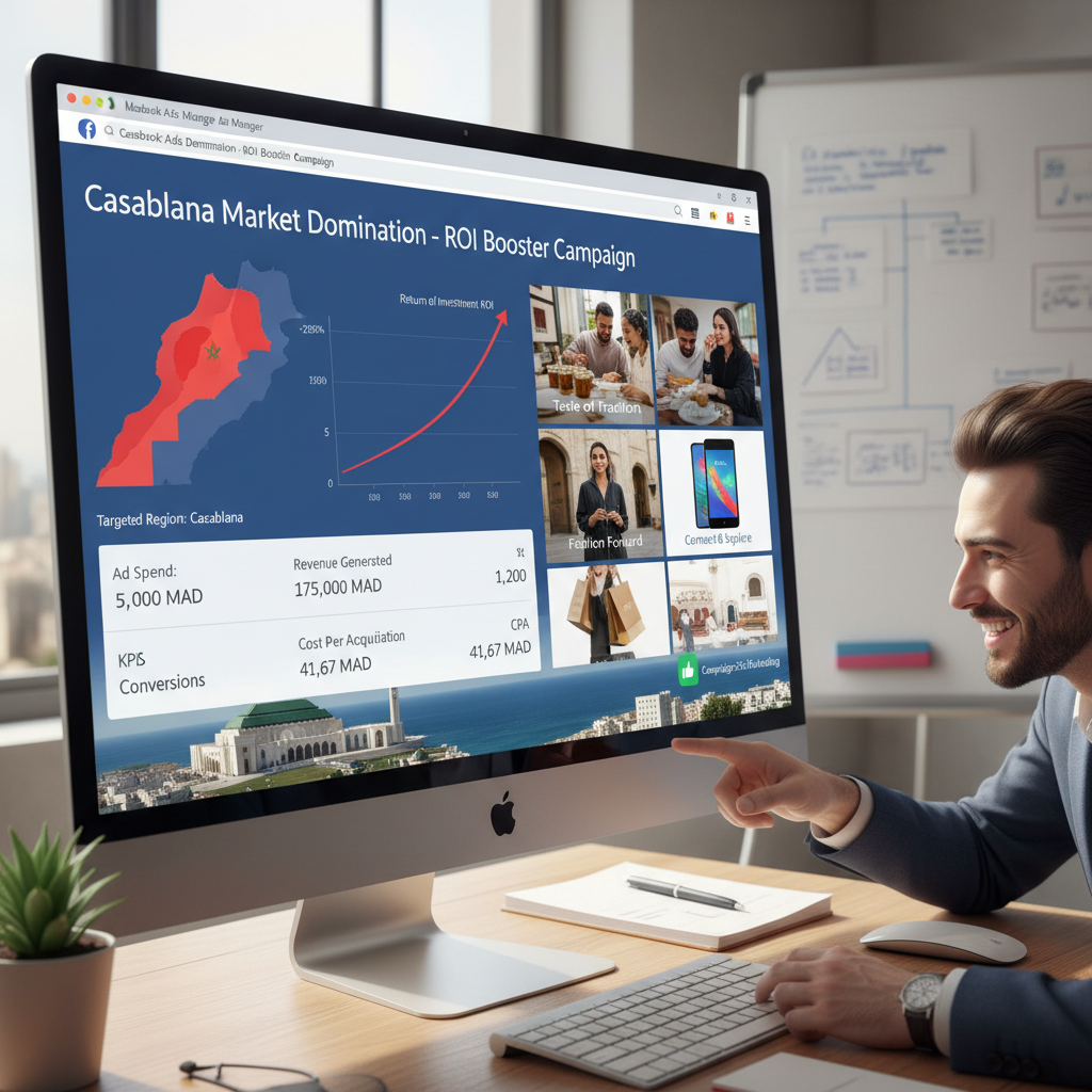 Facebook Ads publicité Maroc - campagnes Facebook ROI ciblage marché marocain Casablanca