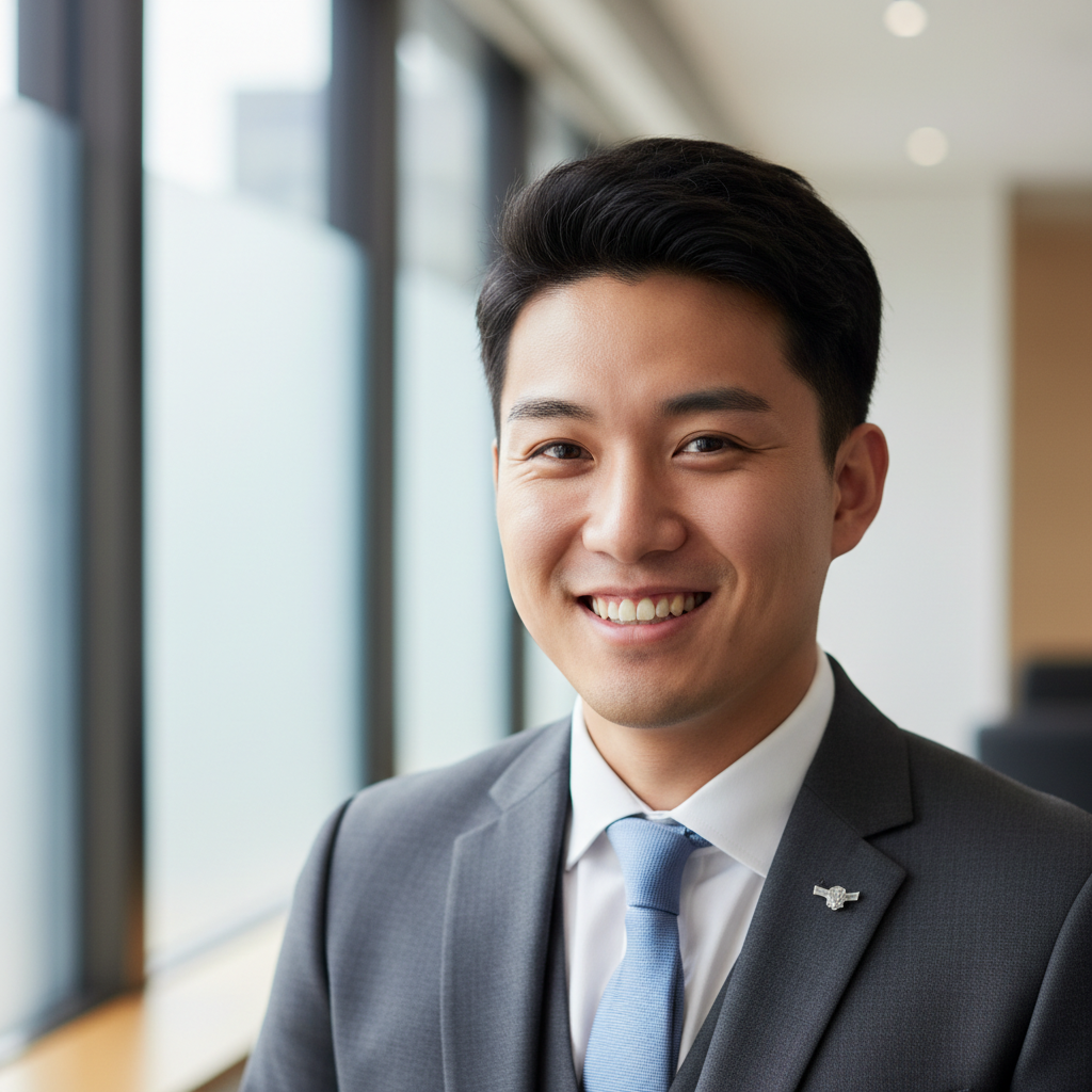 Portrait of Kevin Nguyen, satisfied young professional client