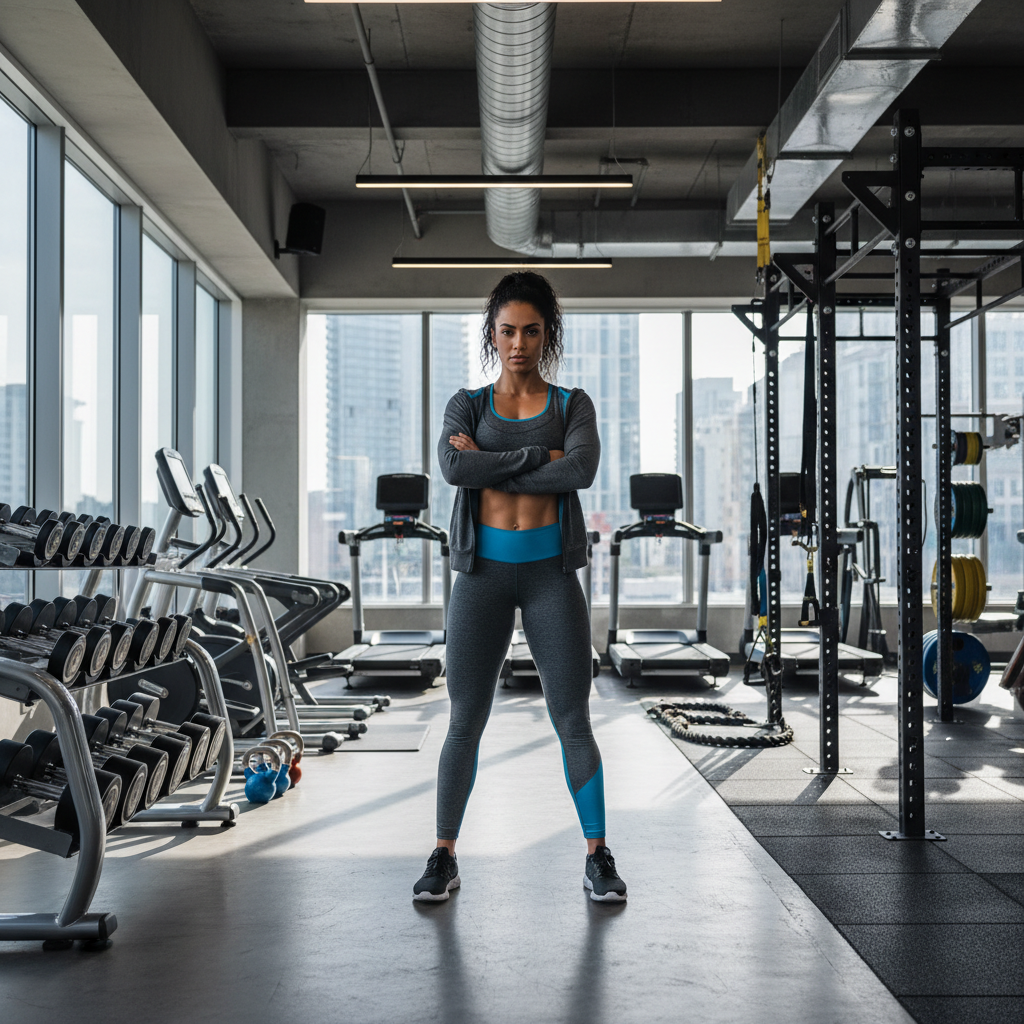 Nour A., fitness coach with professional look