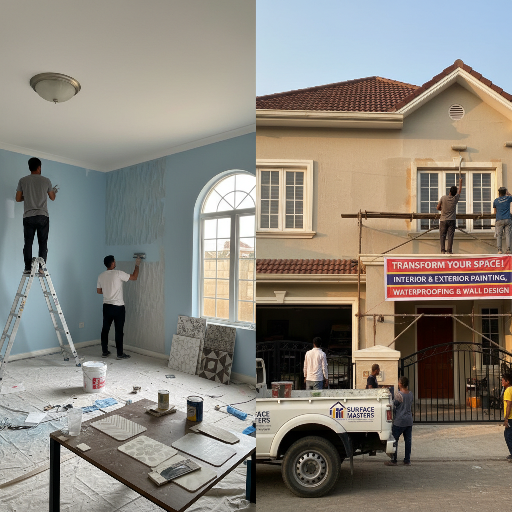Exterior painting and texture finish
