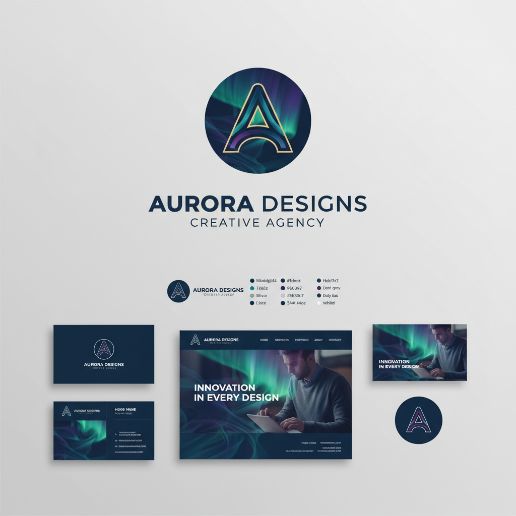 Logo variations and brand identity elements
