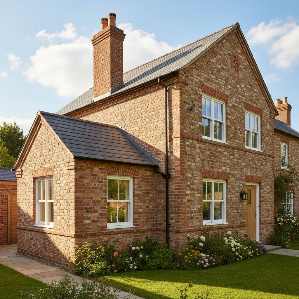 Single storey rear extension in Macclesfield by J & L Building & Design — bright new extension with large glass doors and brick finish
