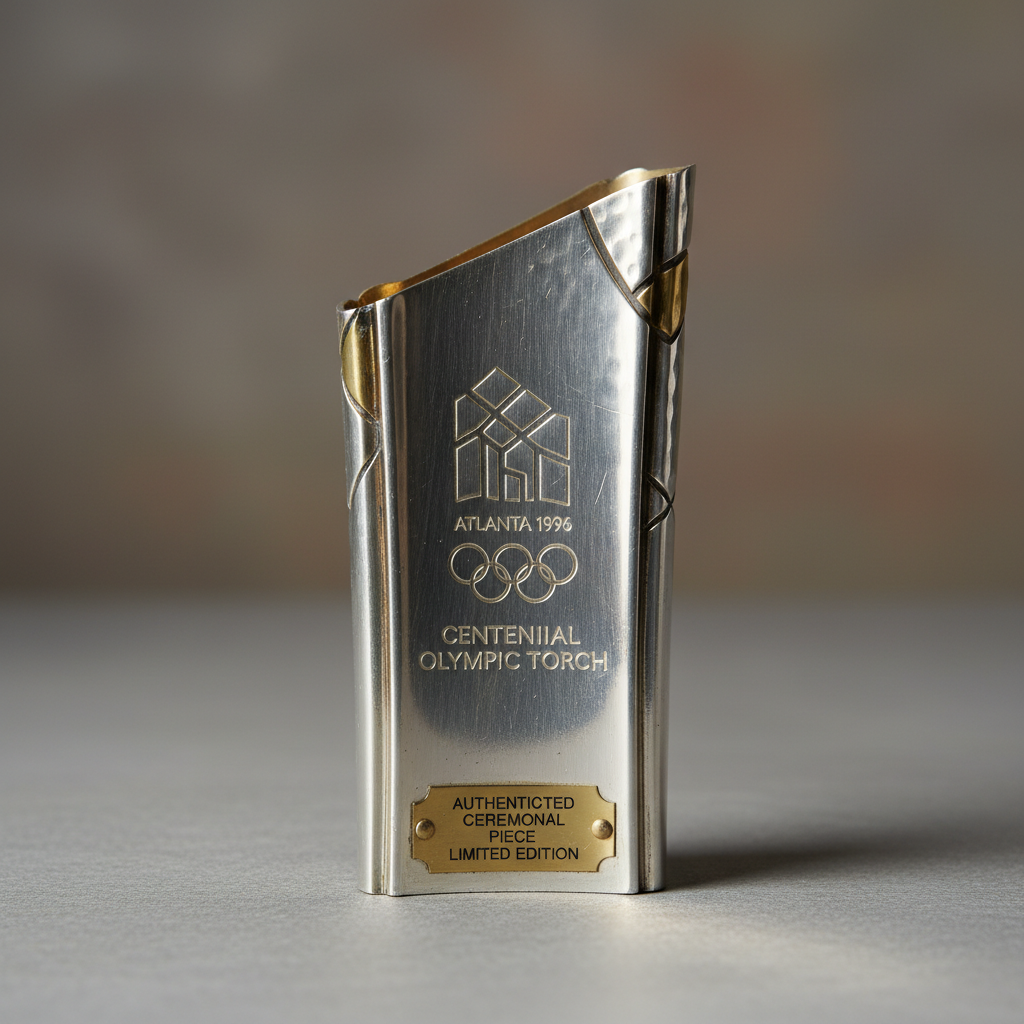 1996 Atlanta Olympic torch fragment — authenticated ceremonial piece, lot 037 of 200