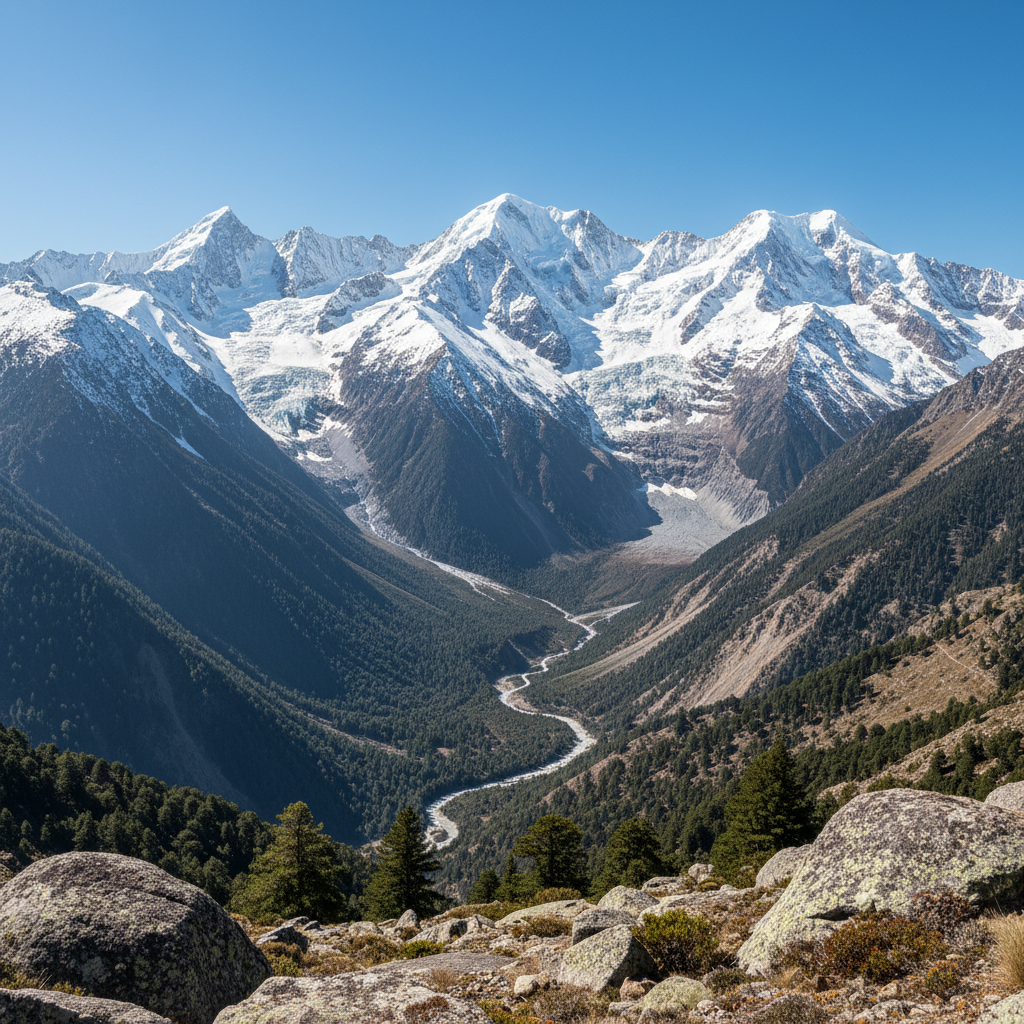 Mérida Andes mountains, snow-capped peaks of Sierra Nevada National Park Venezuela