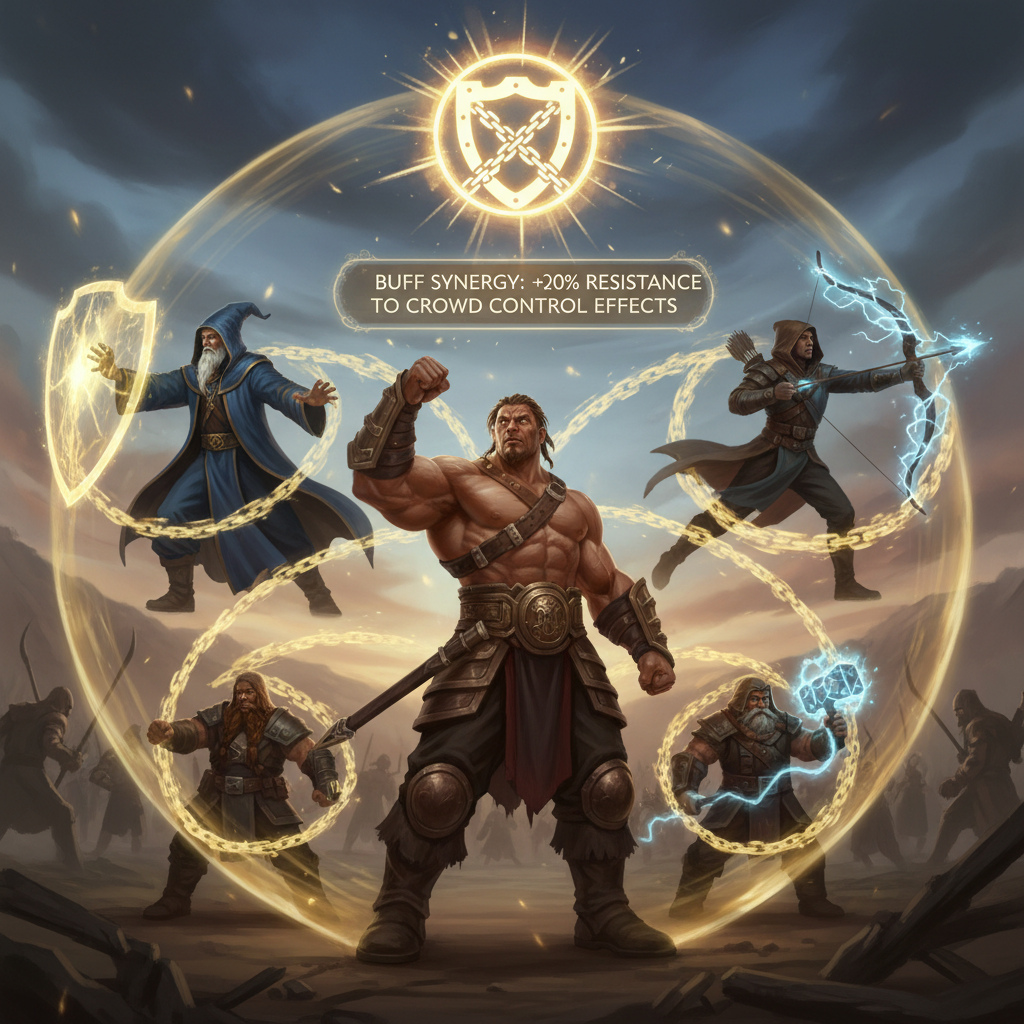 Preview karakter fantasy warrior dengan armor emas untuk proyek RPG Mobile Game