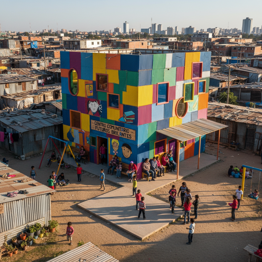 The Cube in an urban informal settlement providing after-school programs