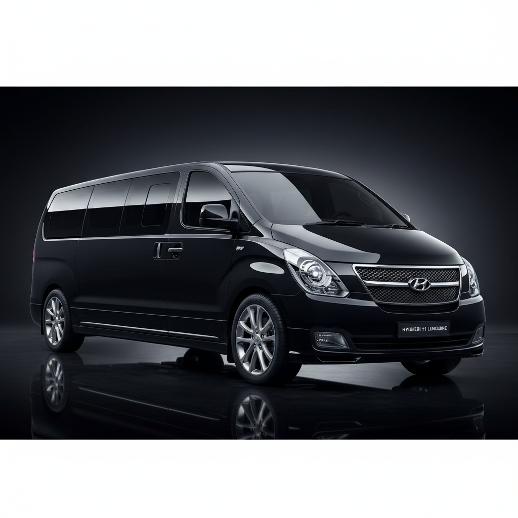 Hyundai H1 minivan with 14 passenger seats for group travel in Aruba