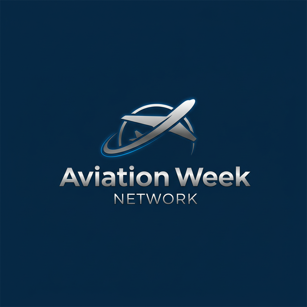 Aviation Week Network logo with airplane silhouette on blue background