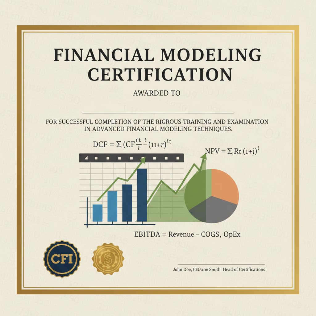 Financial modeling certification icon