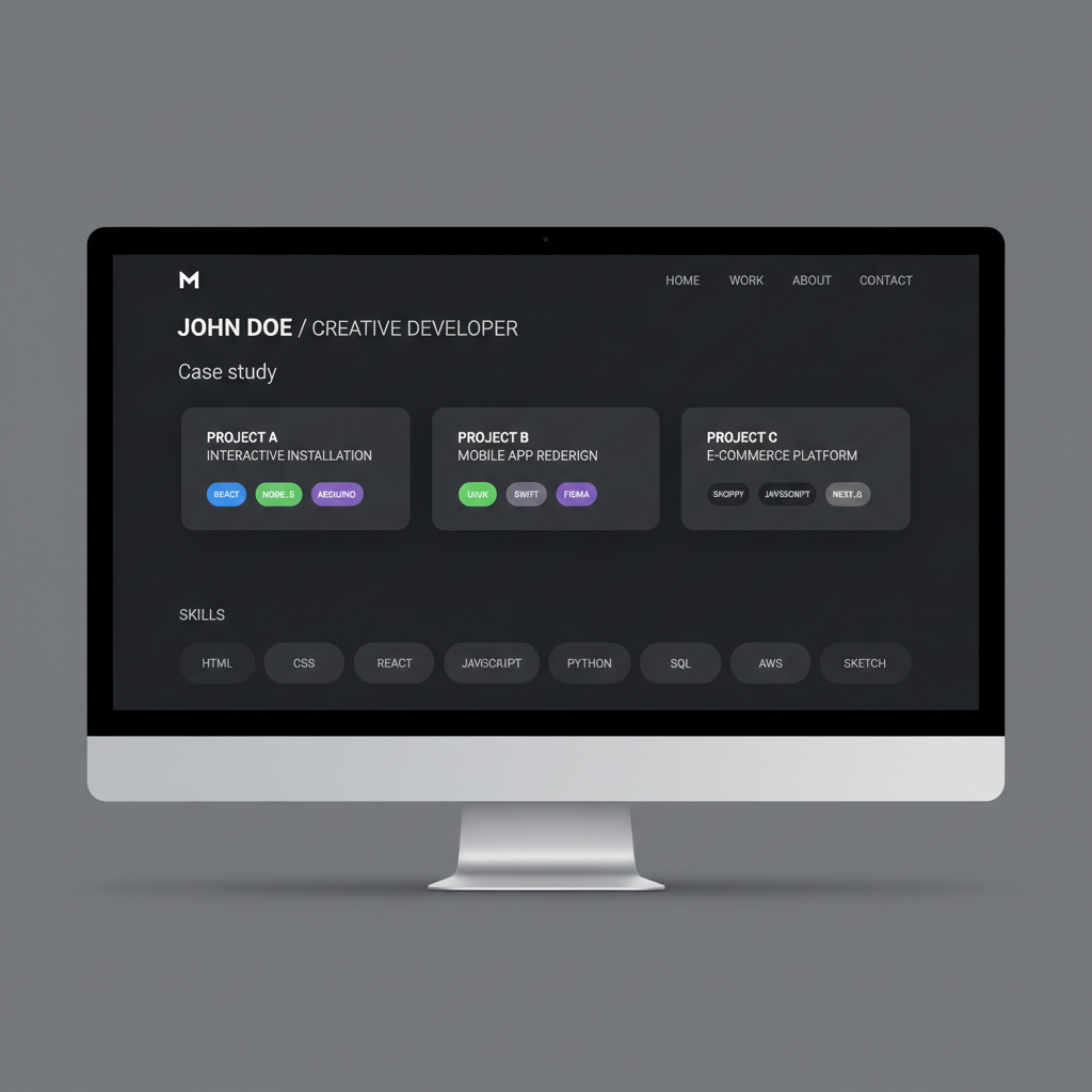 Screenshot preview of Portfolio Pro website