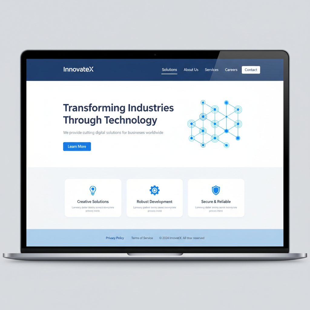 Trang web landing page doanh nghiệp màu trắng sạch sẽ