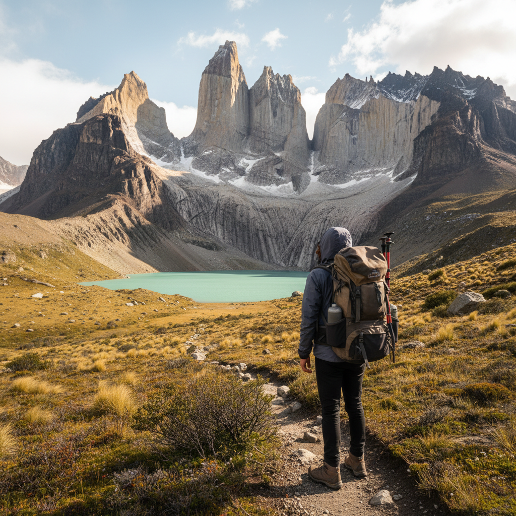 Torres del Paine granite towers in Patagonia