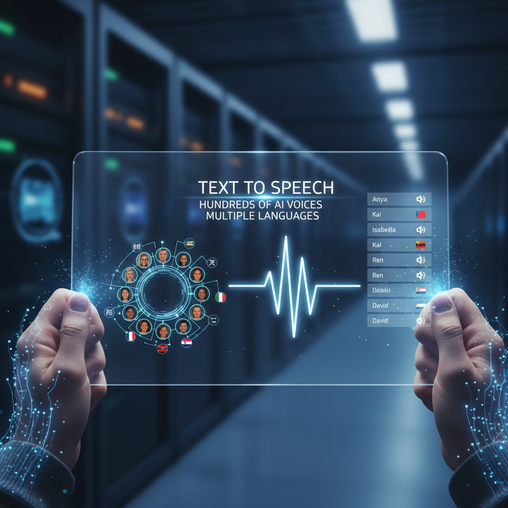 Text to speech with hundreds of AI voices in multiple languages