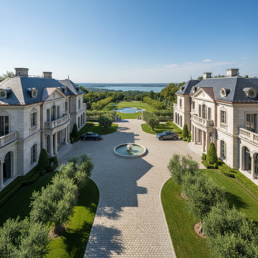 Grand six-bedroom estate in Sandhurst with sweeping driveway, manicured grounds and luxury architectural finishes, Sandton Johannesburg
