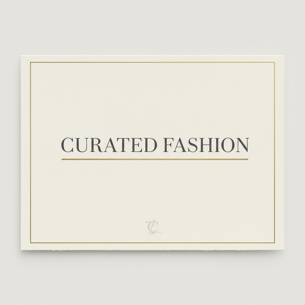 Curated fashion editorial with brand identity