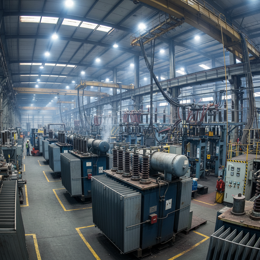 Industrial facility with manufacturing equipment and energy systems