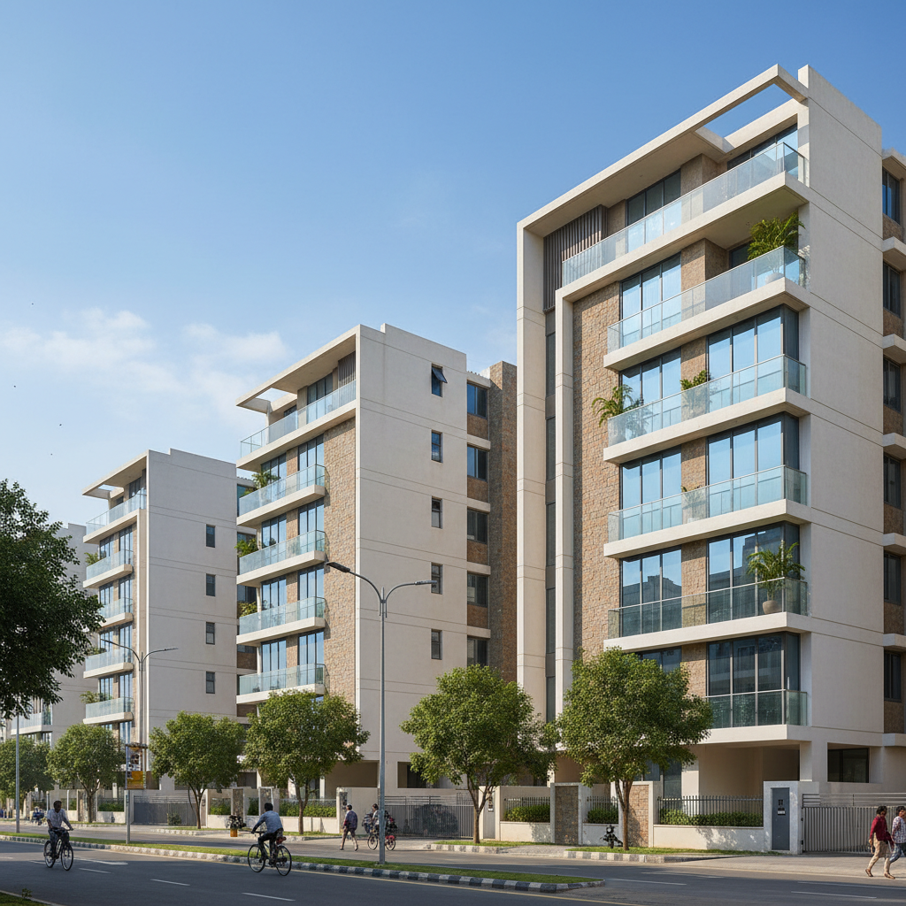 Appartement lumineux avec balcon et vue sur résidence arborée