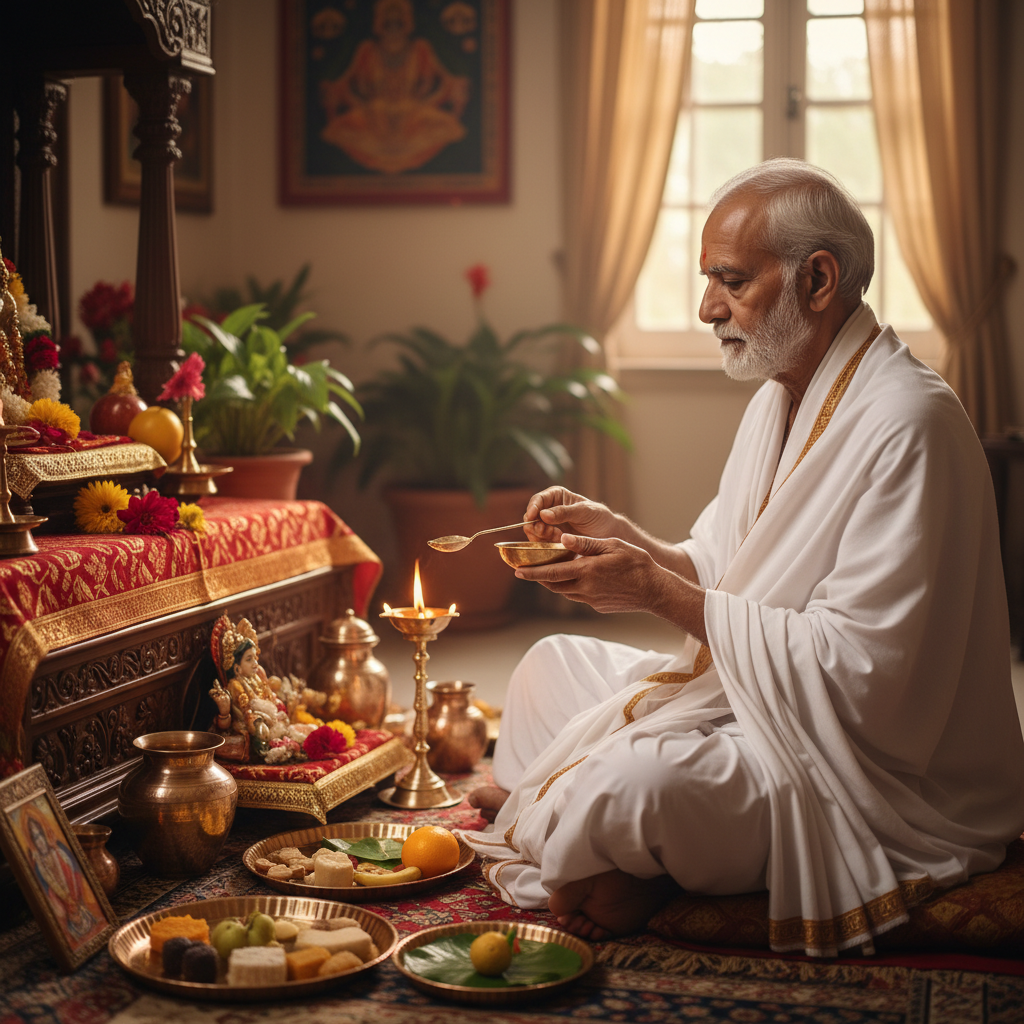 Pandit Venkatesh Bhat, Vaishnava priest specializing in Satyanarayan Katha