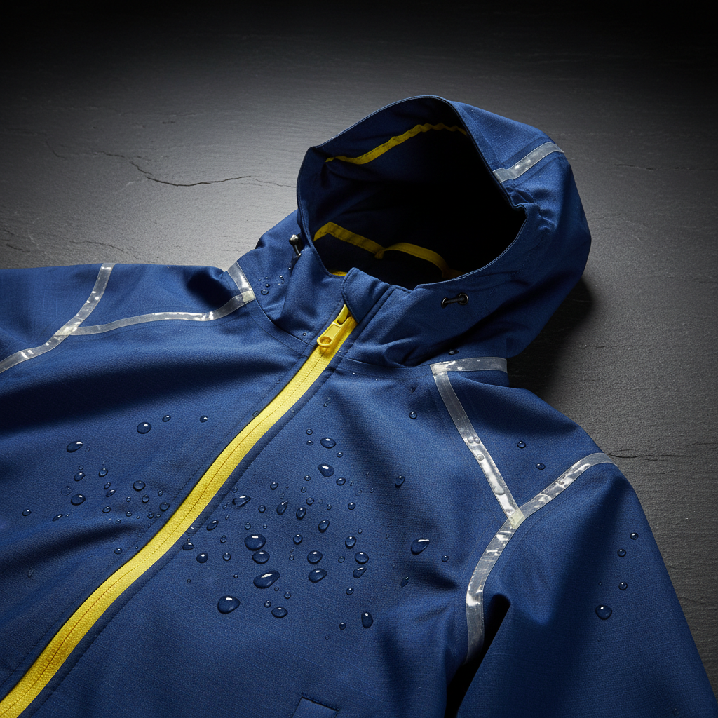 Waterproof Rain Jacket product photo on clean neutral background