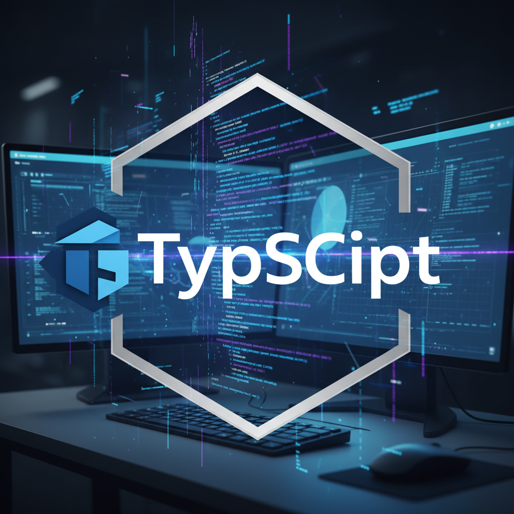 Angular code on laptop screen with TypeScript syntax highlighting in bright developer workspace
