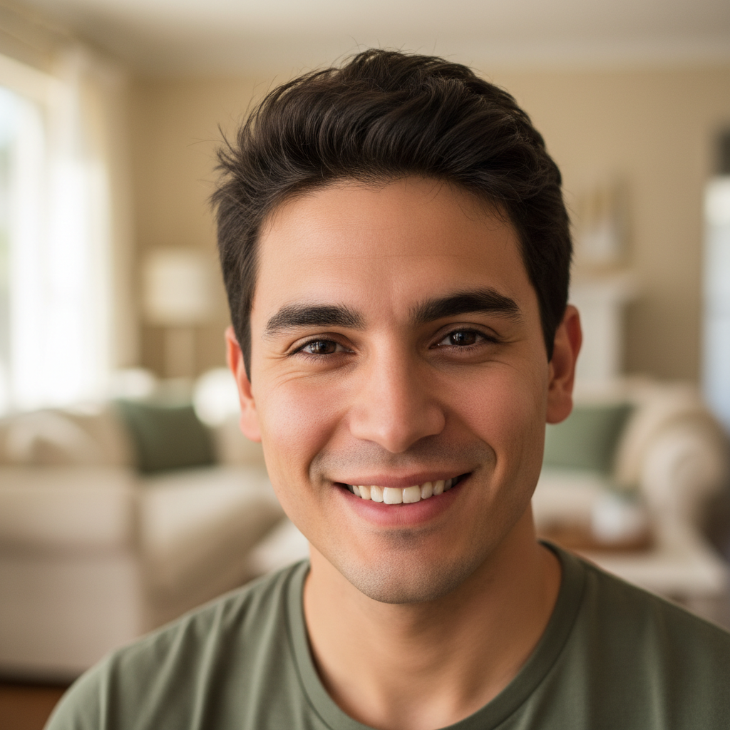 Diego M., young Latino man smiling, Australian streetwear creator
