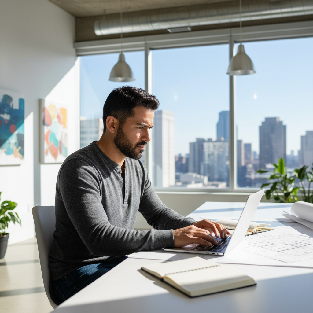 Latino man engineering lead