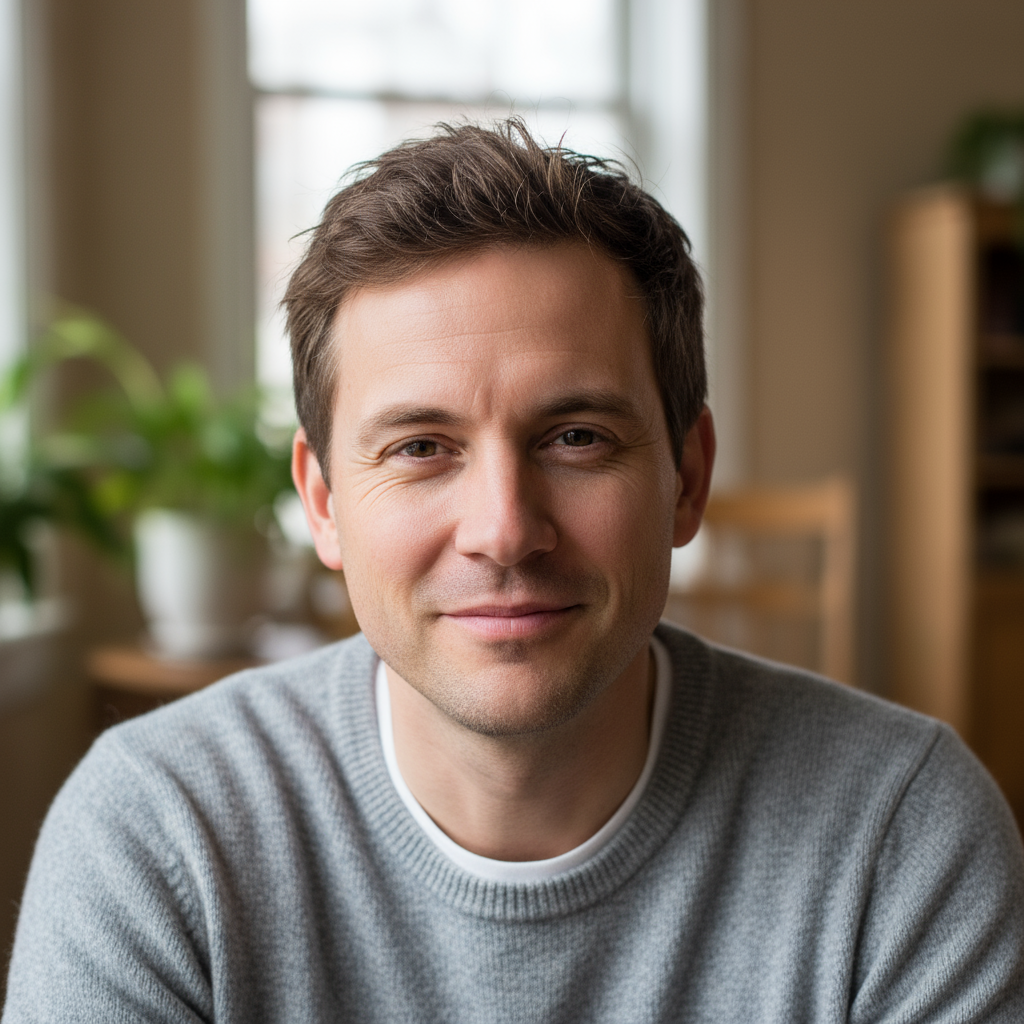 Portrait of Terrence Hollis, smiling man in casual attire