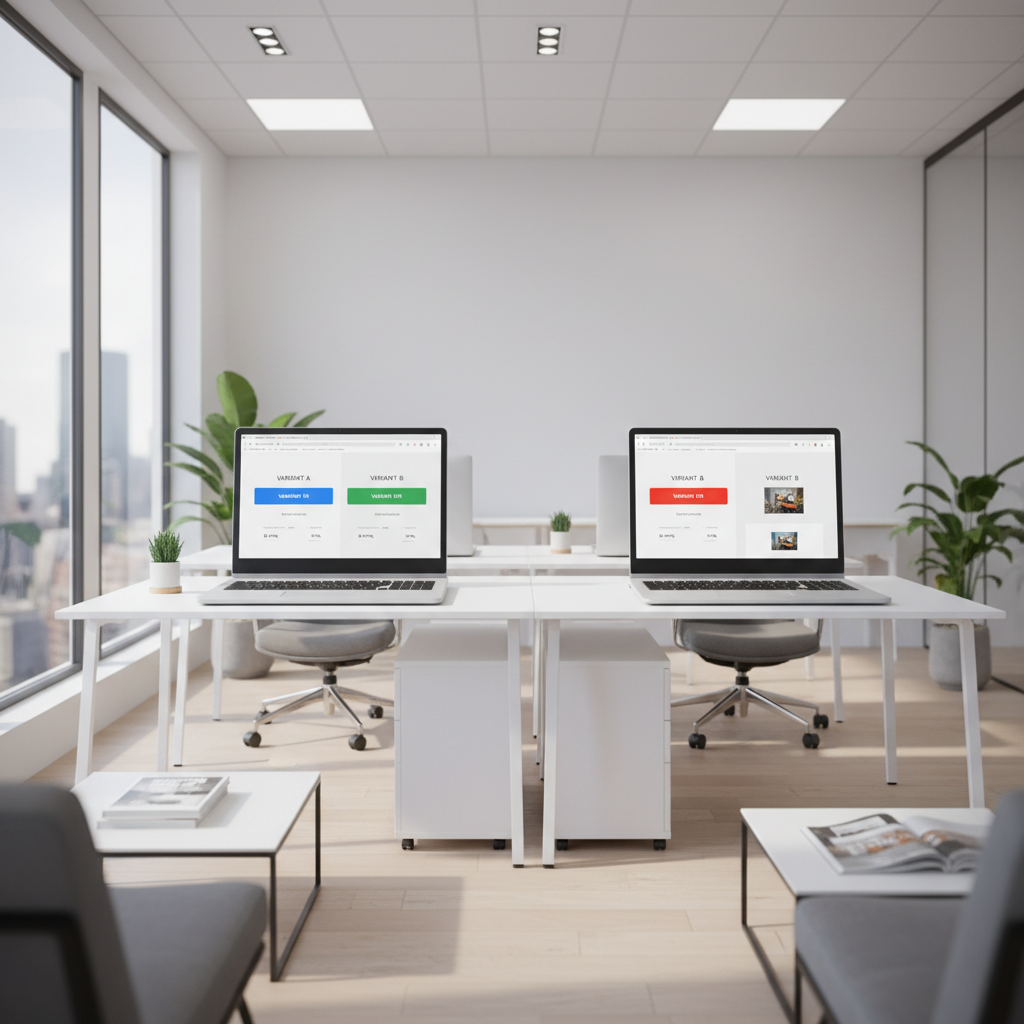 Security camera technical comparison chart on monitor screen, bright clean office environment, well-lit workspace
