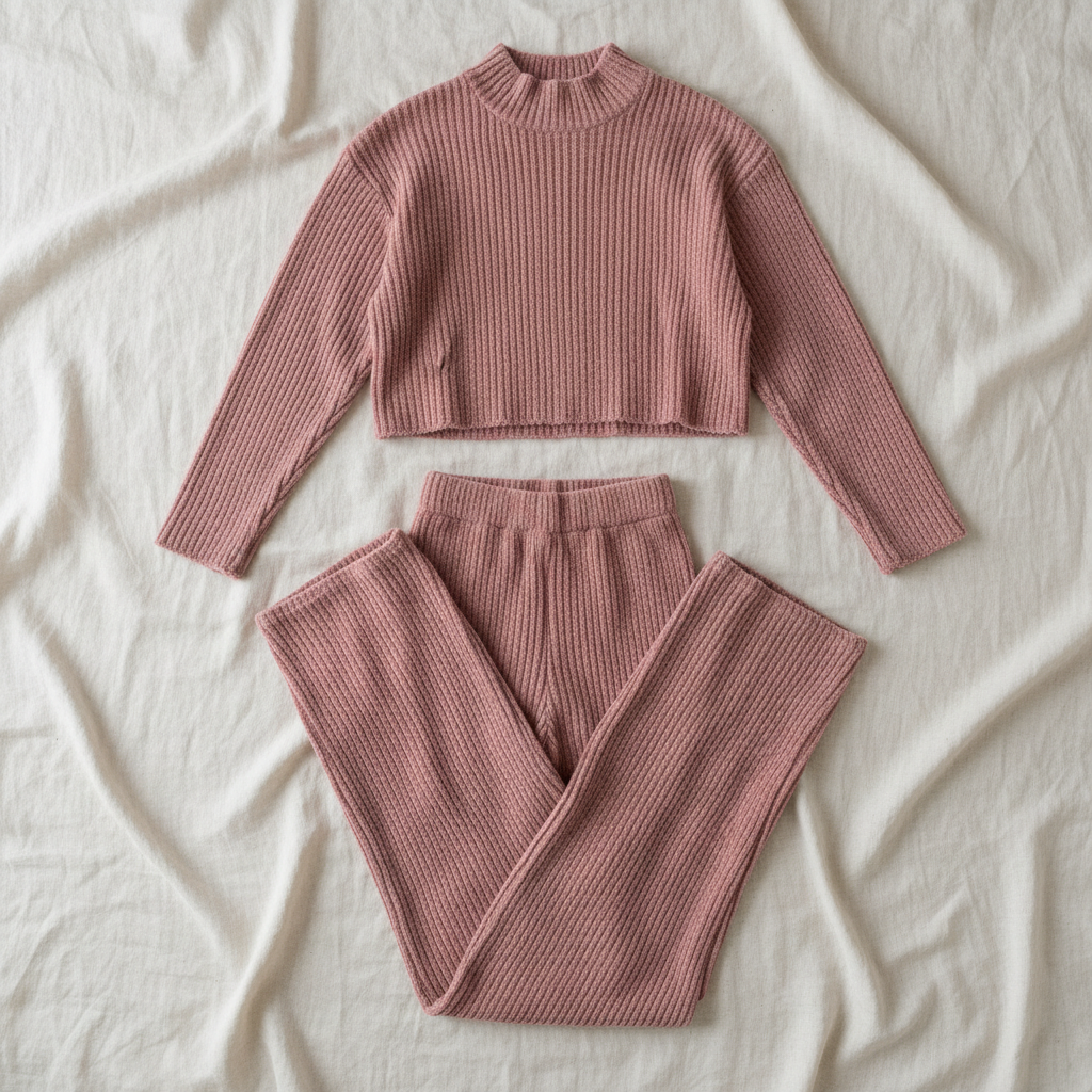 Ribbed Crop Top Set — women fashion item