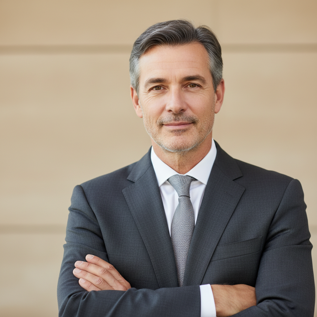 Marcus Williams, business owner, confident professional headshot, neutral background