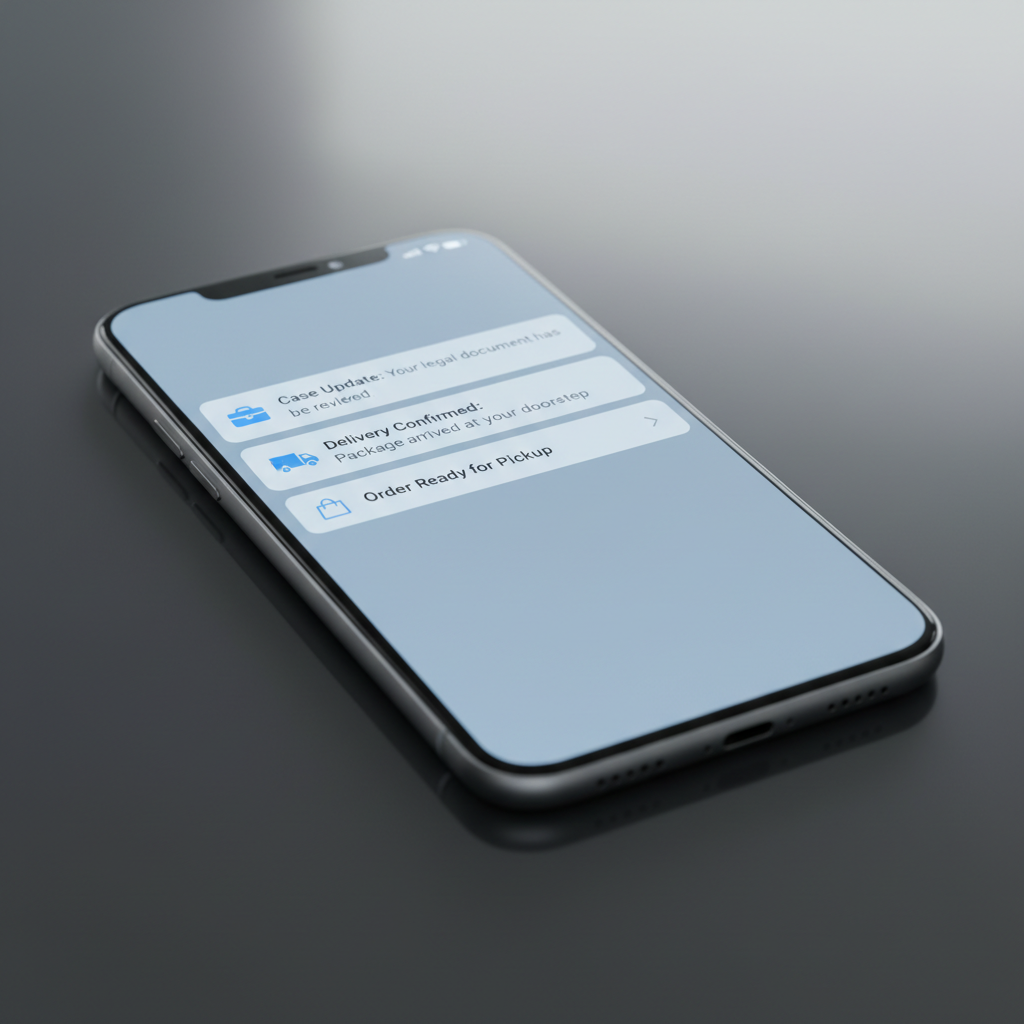 Person checking phone notification about their biopsy slide status update from Pathways portal