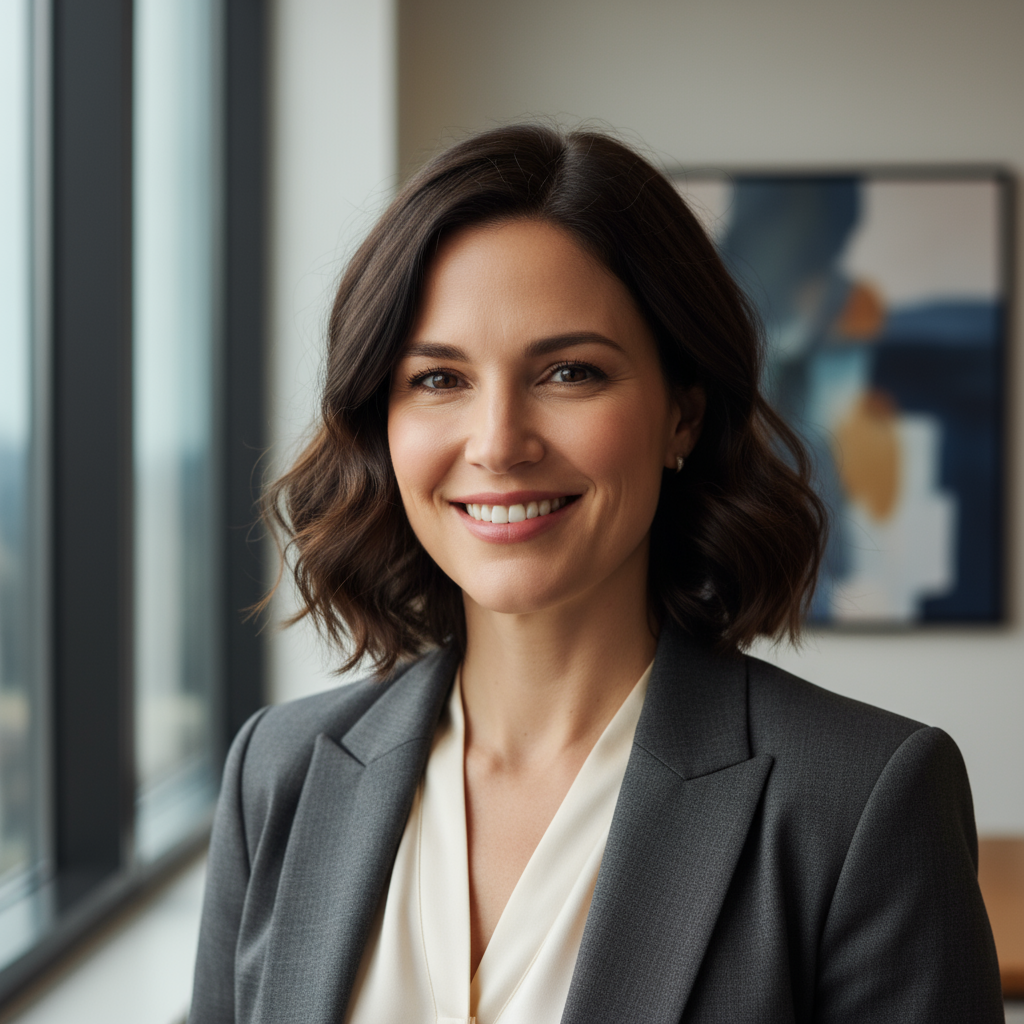 Aisha Patel, chartered accountant, professional headshot smiling