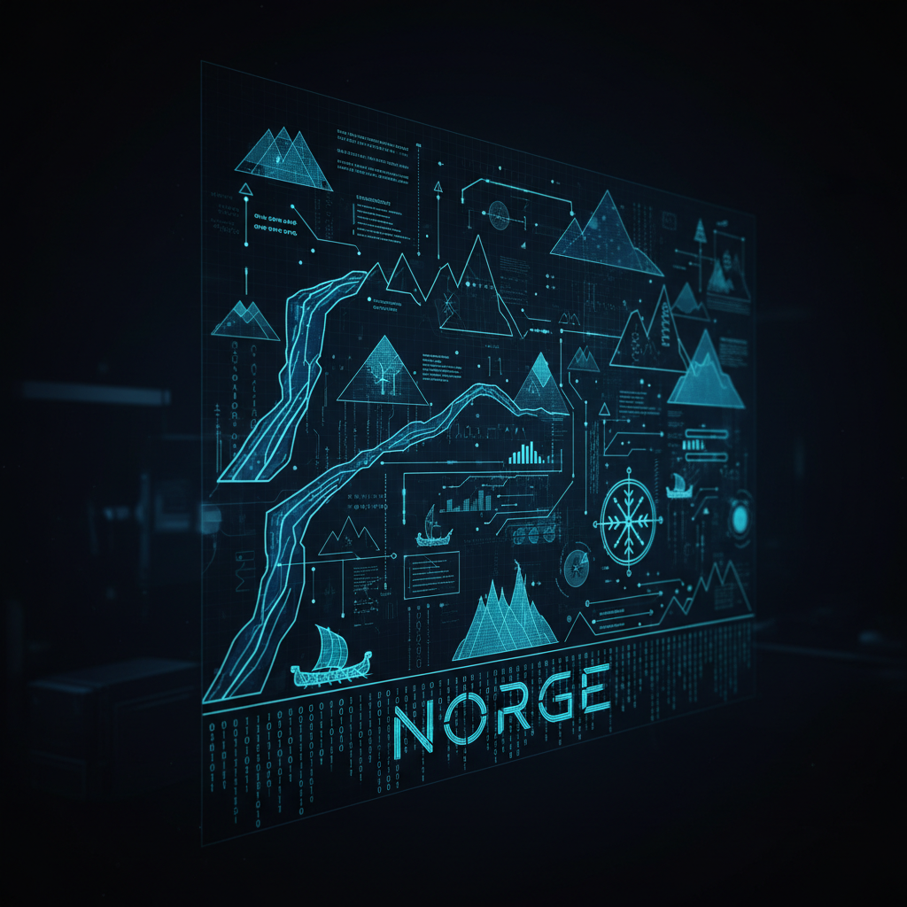 Norwegian technology dark background