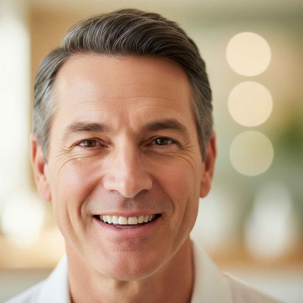 Portrait of James Anderson, satisfied client