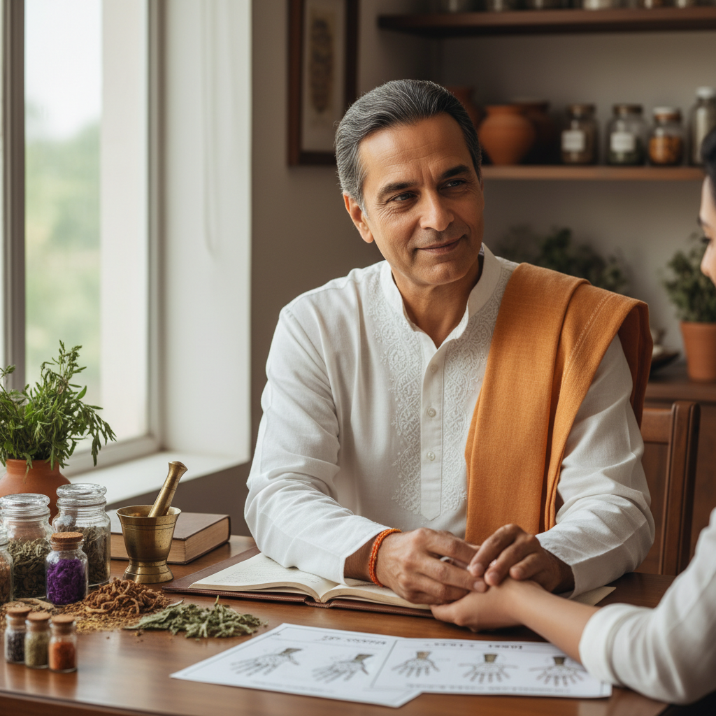 Dr. Jyoti Arora Monga, BAMS Ayurvedic physician with 19 years of experience in joint pain treatment, wearing white medical coat in professional clinical setting